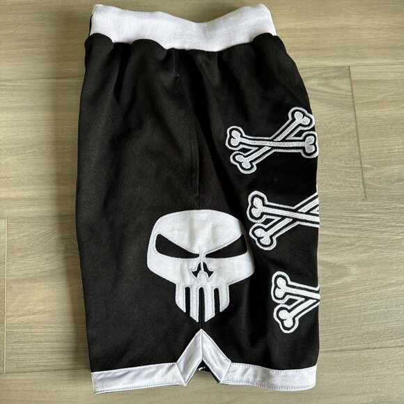 RETRO Mperial Sportswear Punisher Black & White YOUTH Basketball Shorts Small - Picture 4 of 10